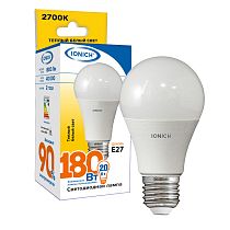 Лампа светодиодная IONICH общего назначения ILED-SMD2835-A60-20Вт-1800Лм-230В-2700К-E27 Лампа светодиодная IONICH общего назначения ILED-SMD2835-A60-20Вт-1800Лм-230В-2700К-E27