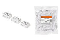 Клемма пружинная соединительная КСПн5-3L+N+PE, 16 A, с монтажной ножкой  TDM