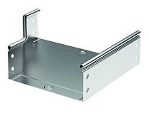 Переходник RRS левосторонний 300/100 H50 в комплекте с крепежными элементами и соединительными пластинами, необходимыми для монтажа DKC