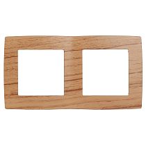 Рамка для выключателей и розеток двойная ЭРА 12 12-5002-08 пластик вишня