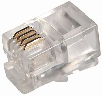 Разъем телефонный UTP RJ-9(4P4C), CAT 3 REXANT Разъем телефонный UTP RJ-9(4P4C), CAT 3 REXANT