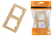 Рамка 2-х постовая горизонтальная "ЭКО" (сосна) "Таймыр"  TDM