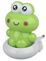 Ночник детский ЭРА NN-608-SW-GR Лягушонок с выключателем, зеленый