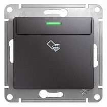 Glossa Графит Выключатель карточный, сх.6, 10AX Systeme Electric (Schneider Electric)