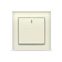 Выключатель проходной одноклавишный Бриллиант, скрытой установки, 10А, 220В слоновая кость UNIVERSAL