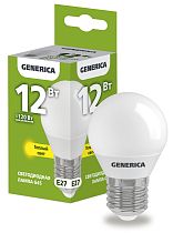 Лампа светодиодная G45 шар 12Вт 230В 3000К E27 GENERICA IEK