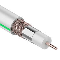 Кабель коаксиальный SAT 703 B, CCS/Al/Al, 75%, 75 Ом, 100 м, INDOOR, белый, PROconnect