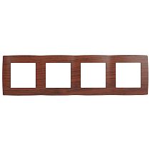 Рамка для выключателей и розеток четверная ЭРА 12 12-5004-08 пластик вишня