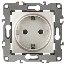 Розетка ЭРА 12 12-2001-15 16A 250В перламутр с заземлением без механических лапок