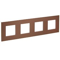 SKANDY Рамка 4-местная SK-F34Br металл шоколад IEK