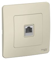 Blanca скрытая установка Молочный Розетка компьютерная RJ45 Systeme Electric (Schneider Electric)