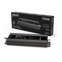 Блок питания Gauss для светодиодной ленты пылевлагозащищенный 100Вт 12V IP66