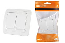 Выключатель 2-кл. 10А белый "Валдай"  TDM