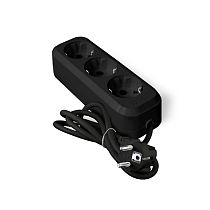 Удлинитель бытовой  У10-554 ПВС 3*0,75 3 гнезда с заземлением 2м черный UNIVERSAL