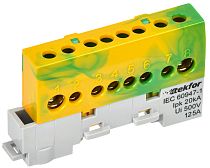 TEKFOR Шина PE "земля" изолированная на универсальном держателе 8х12-8-ЖЗ IEK