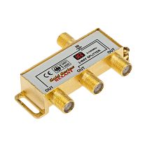 Делитель ТВ х 3 + 4шт. F BOX 5-1000МГц GOLD REXANT