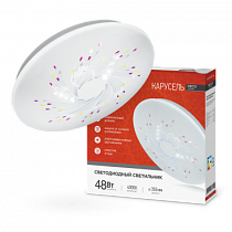 Светильник светодиодный серии DECO 48Вт 230В 4000К 3120Лм 380х55мм КАРУСЕЛЬ IN HOME