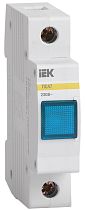 Лампа сигнальная DIN 1P синяя неон ЛС-47  IEK