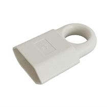 Розетка разборная General GRV-S-10-FE-W-IP20, 10А, плоская с ушком, б/з, белая, IP20, 1/30/600