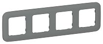 FLITE Рамка 4-местная РУ-4-А-ФлМА мокрый асфальт IEK