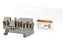 Зажим клеммный безвинтовой (ЗКБ) 3 вывода 1,5 мм2 17,5А серый  TDM