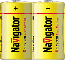 Элемент питания солевой NBT-NS-R20-SH2 (блистер 2шт) Navigator
