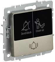 BRITE Кнопка звонка с индикацией для отелей 10А ВС10-1-9-БрШ шампань  IEK