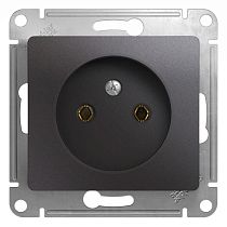 Glossa Графит Розетка без заземления Systeme Electric (Schneider Electric)