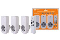 Комплект для беспроводного управления розетками ПУ3-Р1.3 (3 приемника) "Уютный дом"  TDM