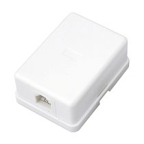 Розетка телефонная внешняя, 1 порт UTP RJ-14(6P-4C), CAT 3 REXANT