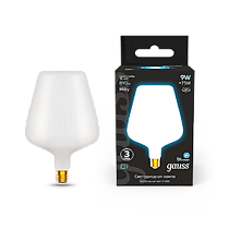 Лампа светодиодная Gauss Filament V160 9Вт 890lm 4100К Е27 milky LED Лампа светодиодная Gauss Filament V160 9Вт 890lm 4100К Е27 milky LED