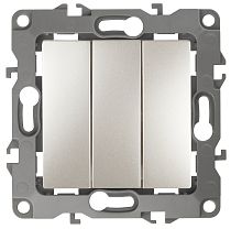 Выключатель ЭРА 12 12-1107-15 10А 250В перламутр трёхклавишный