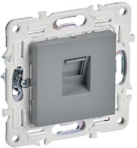 SKANDY Розетка компьютерная RJ45 кат.6 SK-K02Gr серый IEK SKANDY Розетка компьютерная RJ45 кат.6 SK-K02Gr серый IEK