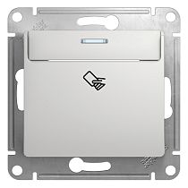 Glossa Алюминий Выключатель карточный, сх.6 Systeme Electric (Schneider Electric)