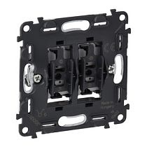 Выключатель двухклавишный 10А 250В безвинтовые зажимы Valena IN MATIC Legrand