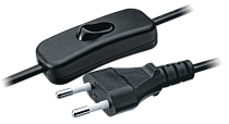 Шнур сетевой с выключателем NPS-FS-170-2x0.5-BL 1.7м черный Navigator