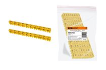 Маркер наборный - символ "C" желтый 2,5 мм2 (150 шт.)  TDM