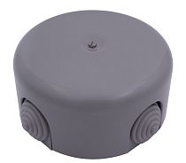 Распределительная коробка 78мм пластик цвет Титан  4 кабельных ввода в комплекте Bironi