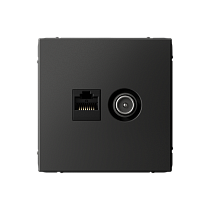 ArtGallery Базальт Розетка двойная ТВ + компьютерная RJ45, кат. 5Е Systeme Electric (Schneider Electric)