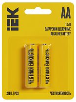 Батарейка щелочная Alkaline LR06/AA (2шт/блистер)  IEK