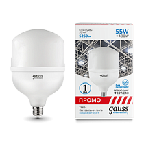 Лампа светодиодная Gauss Elementary T160 55Вт 5250lm 6500K E40 Promo