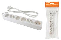 Удлинитель бытовой  У044, 4 б/з+4 с/з, 1,5метра, ПВС 3х1,5мм2  16А/250В  TDM