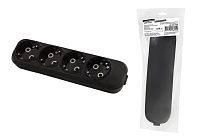 Колодка розеточная 4 гнезда 2П+3 16А 250В черная серии "Народная" TDM