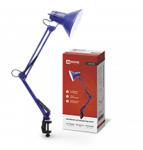 Светильник настольный под лампу на струбцине СНС 13Ф 60Вт E27 230В ФИОЛЕТОВЫЙ IN HOME