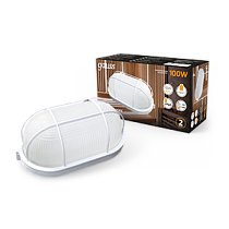 Светильник ЖКХ Gauss НБП IP54 280*160*115 овал с решеткой под лампу Е27 max 100W, 1/8