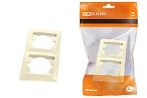 Рамка 2-х постовая вертикальная сл. кость "Лама"  TDM