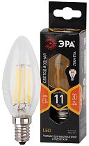 Лампа светодиодная ЭРА F-LED B35-11W-827-E14 филамент свеча теплый белый свет Лампа светодиодная ЭРА F-LED B35-11W-827-E14 филамент свеча теплый белый свет