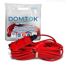 Удлинитель силовой 3 розетки IP-44 DOMTOK АРКТИК Морозостойкий КГ 3*1,5, 3,5кВт, з/к 20м