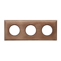 Рамка трехпостовая (Винтаж),серия Шедель, скрытый монтаж BF4 Bironi