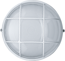 Светильник ЖКХ ЛОН NBL-R2-100-E27/WH 1х100Вт E27 IP54 (аналог НПБ 1102 белый круг с решеткой 100Вт) Navigator